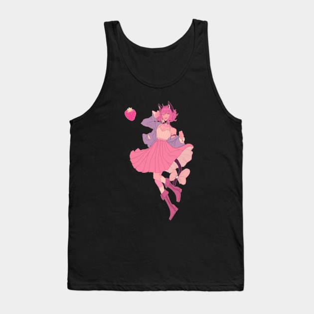 Tokyo Cat Cat -Ichigo Tank Top by B3470B1N